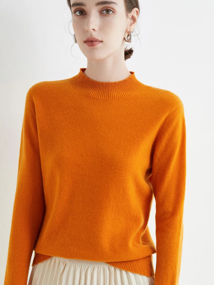 Mock Neck Pullover Sweater | Wovetsa