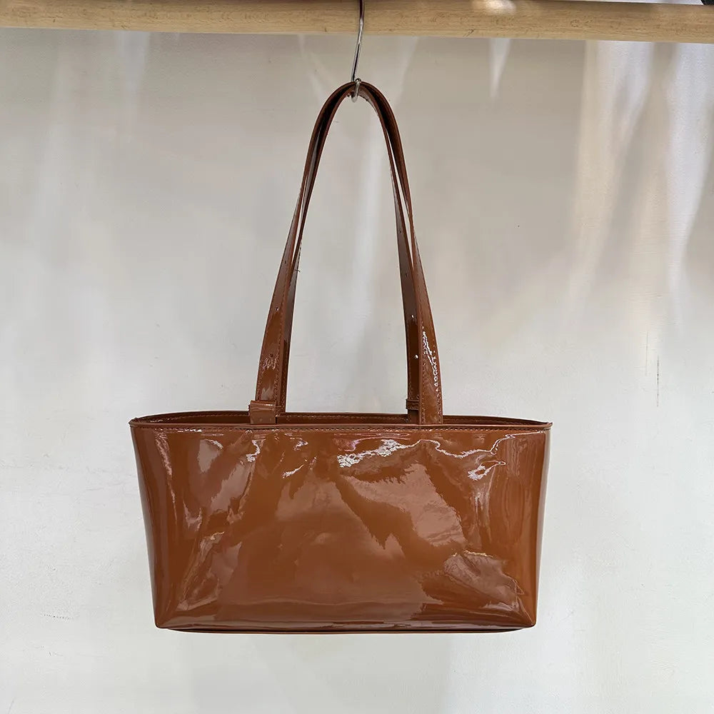 Patent Leather Shoulder Bag | Wovetsa