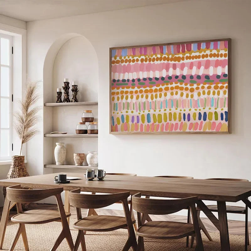 Pastel Abstract Color Block Canvas Print | Wovetsa