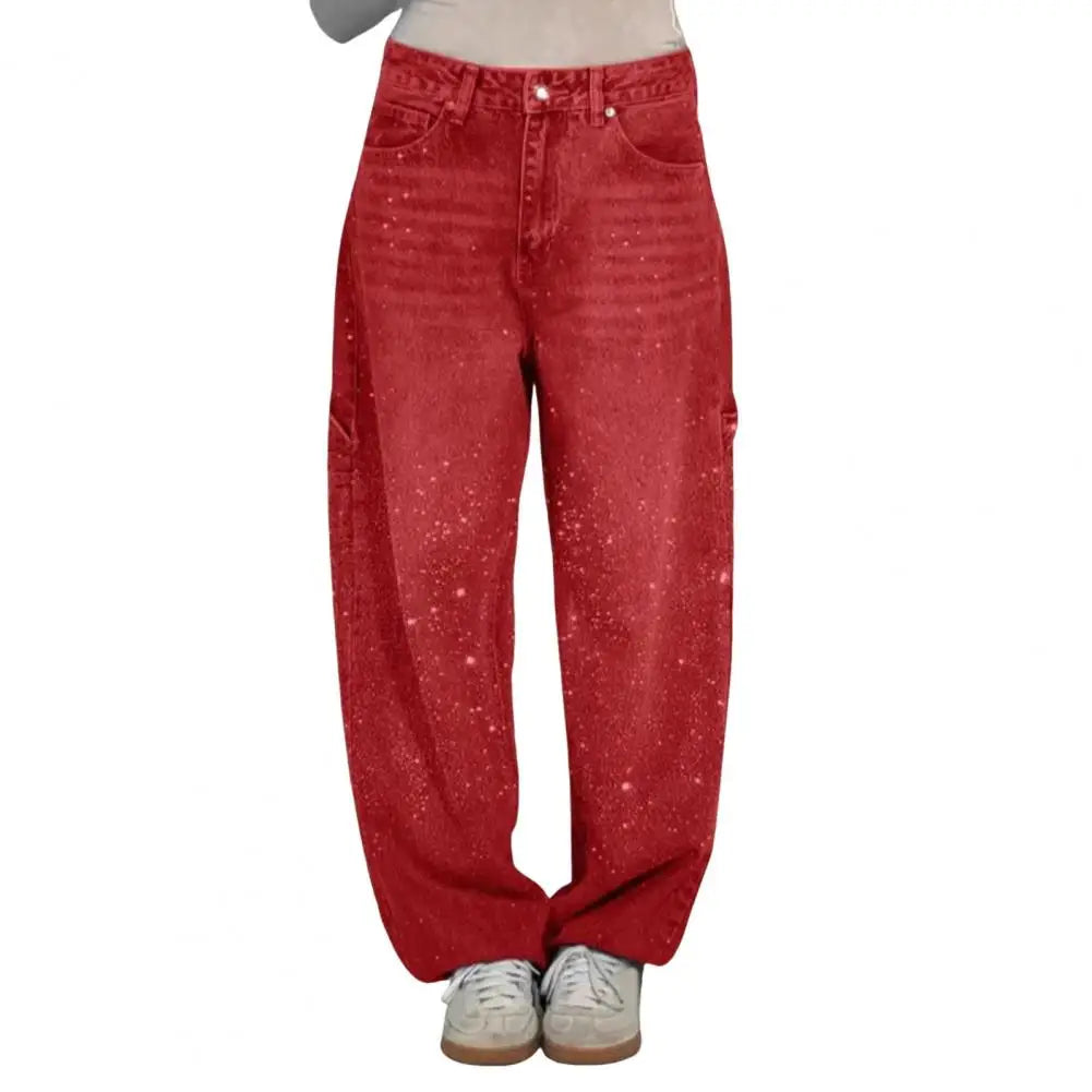 High-Waisted Wide Leg Denim Pants | Wovetsa