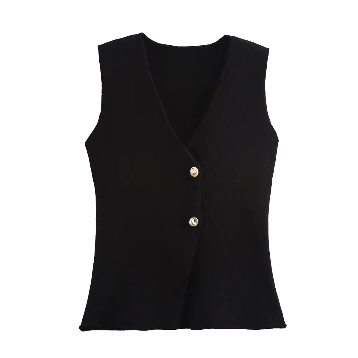 Women's Knit V-Neck Vest & Long Skirt Two Piece Set | Wovetsa