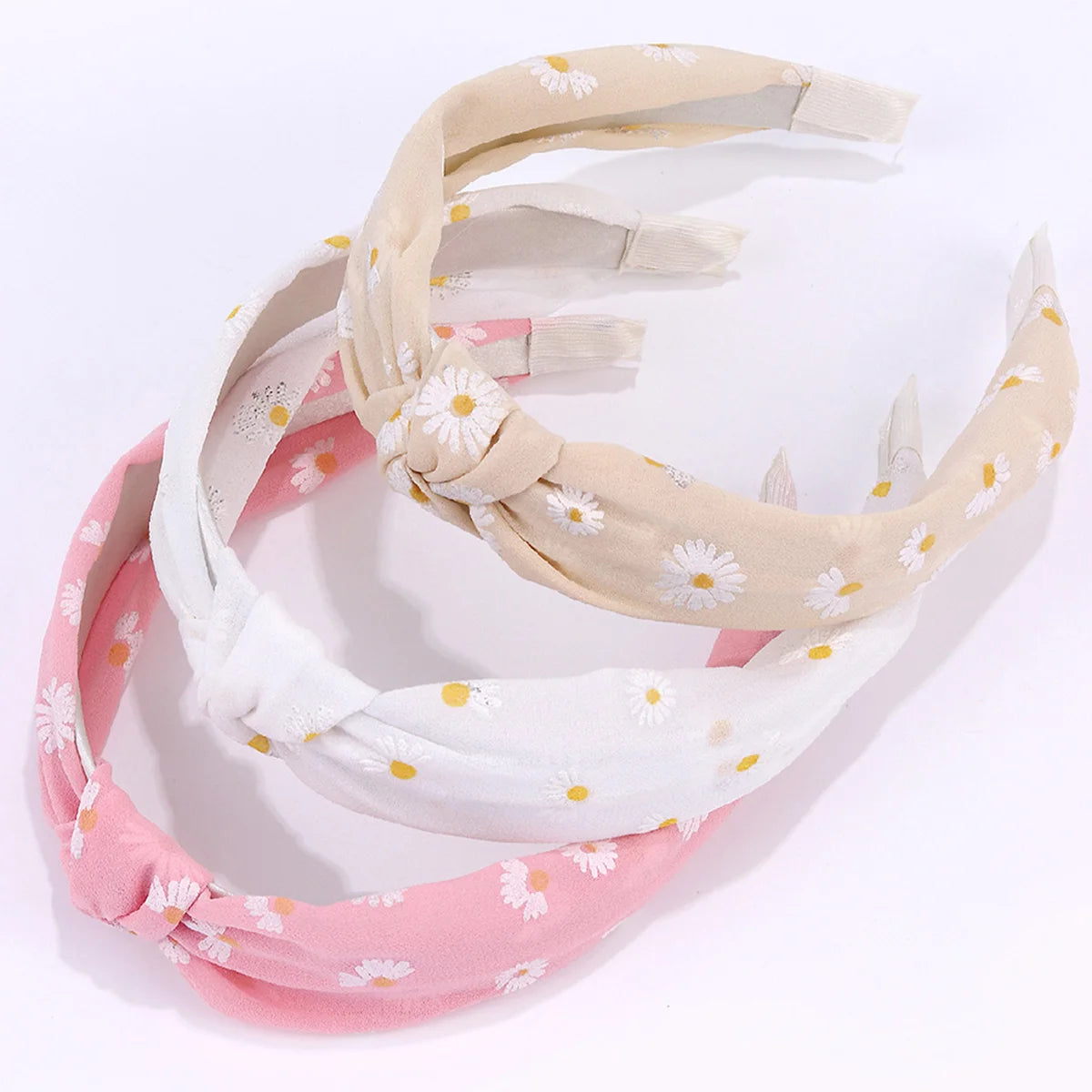 Daisy Pattern Headband Set 3 Pcs | Wovetsa