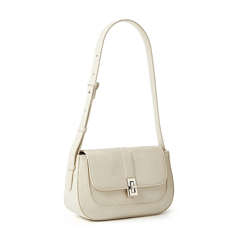 Textured PU Baguette Shoulder Bag | Wovetsa