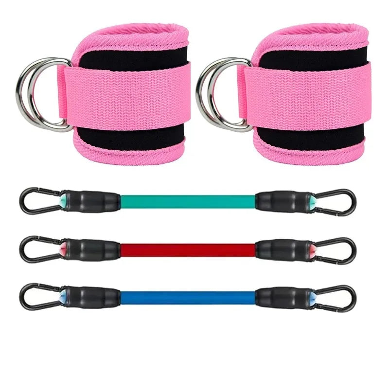 Ankle Strap Resistance Bands Set for Women — Glute & Hip Workout | Wovetsa