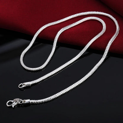 925 Silver Snake Chain Necklace (1mm / 2mm / 3mm) | Wovetsa