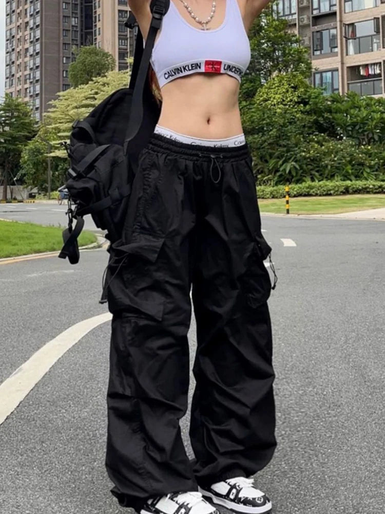 Y2K Parachute Cargo Pants | Wovetsa