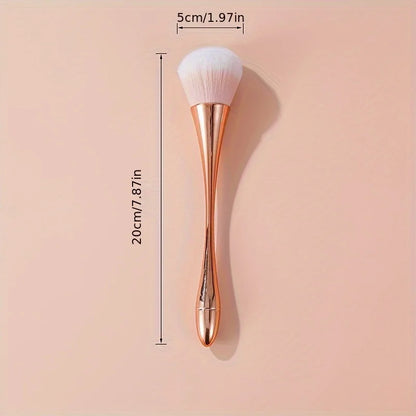 Rose Gold Fan Makeup Brush | Wovetsa
