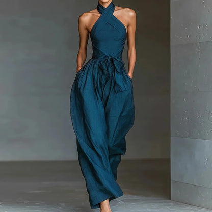 Women's Wide Leg Jumpsuit | Sophisticated Summer Resort Wear One Piece