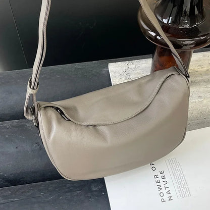 Genuine Leather Saddle Crossbody Bag | Wovetsa