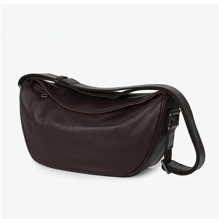 Genuine Leather Saddle Crossbody Bag | Wovetsa