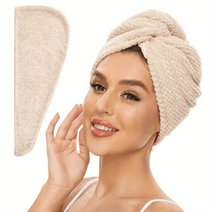 Microfiber Hair Towel Wrap Absorbent Button-Down | Wovetsa