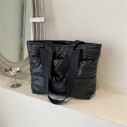 Quilted PU Leather Tote Bag | Wovetsa