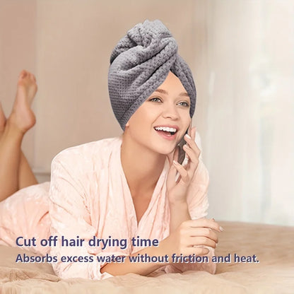 Microfiber Hair Towel Wrap Absorbent Button-Down | Wovetsa