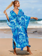 Animal Print Kaftan Beach Cover-Up Dress | Wovetsa