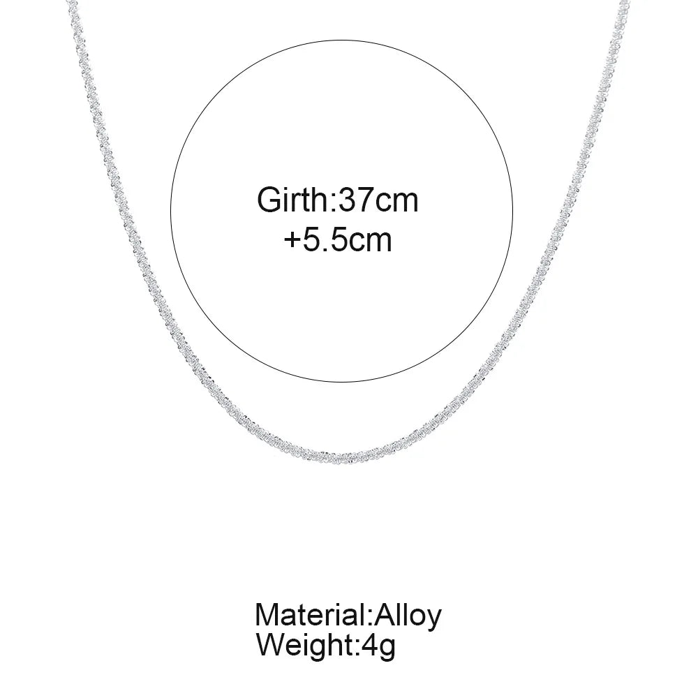 Sparkling Choker Clavicle Chain Necklace | Wovetsa