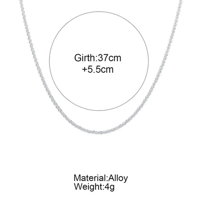 Sparkling Choker Clavicle Chain Necklace | Wovetsa