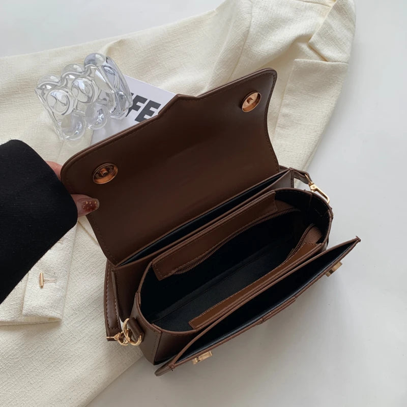 Vintage Square Satchel Shoulder Bag | Wovetsa