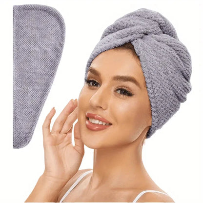 Microfiber Hair Towel Wrap Absorbent Button-Down | Wovetsa