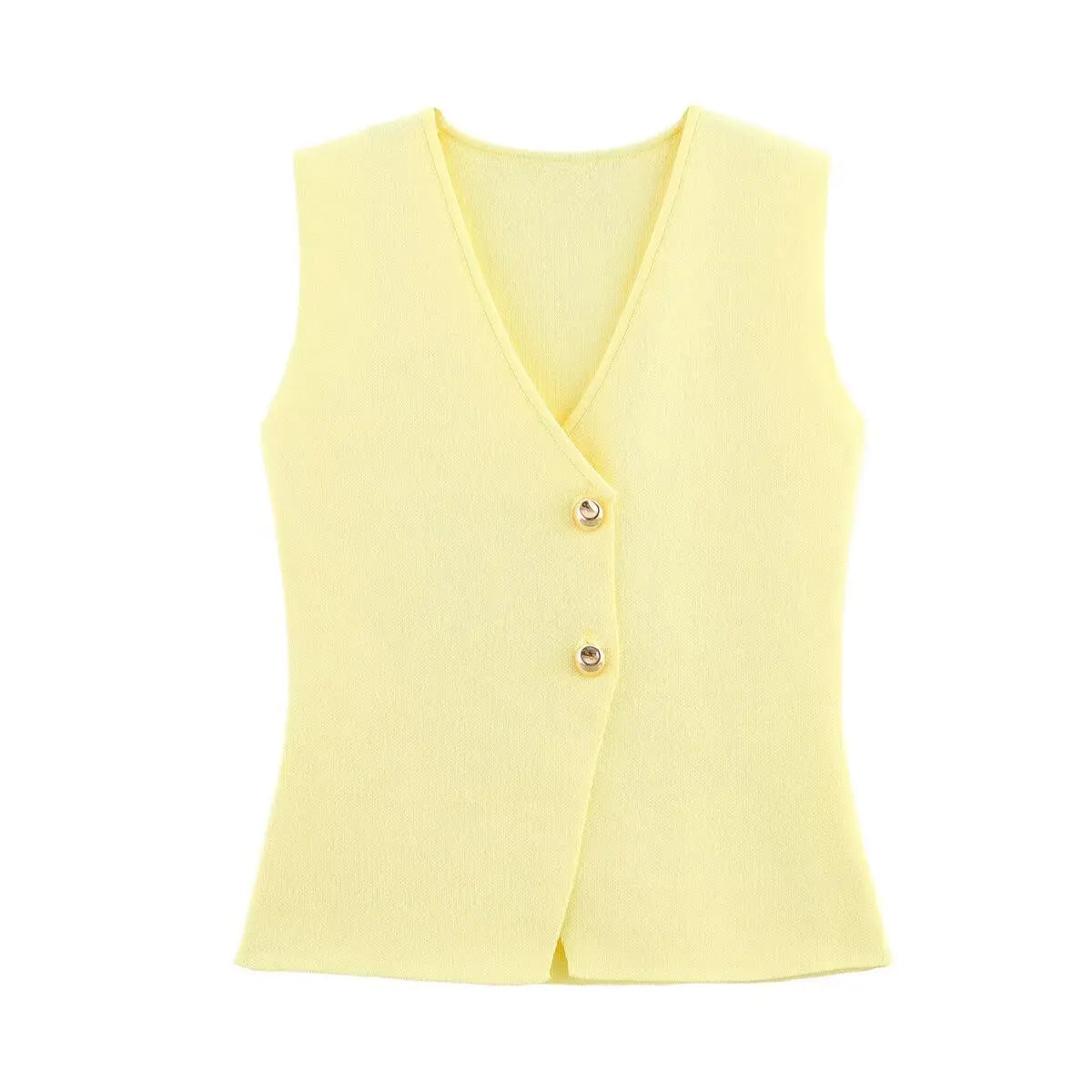 Women's Knit V-Neck Vest & Long Skirt Two Piece Set | Wovetsa