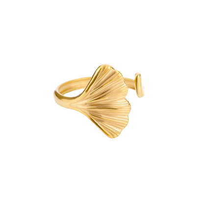 Gold-Tone Stainless Steel Cocktail Ring | Wovetsa