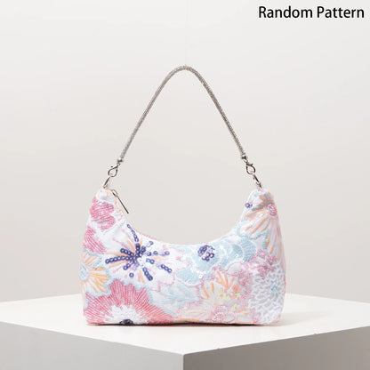 Floral Sequin Embroidered Party Bag | Wovetsa