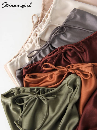 Satin Maxi Skirt | Wovetsa
