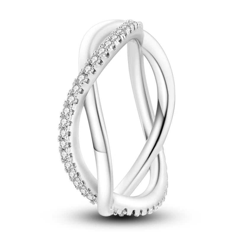 925 Silver Sparkling Zircon Star Ring | Wovetsa