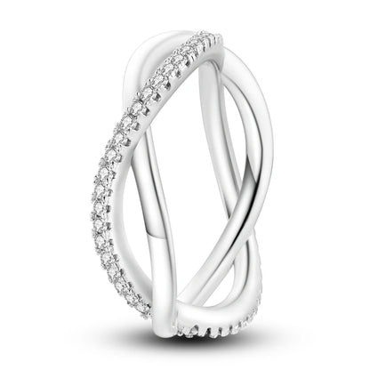 925 Silver Sparkling Zircon Star Ring | Wovetsa