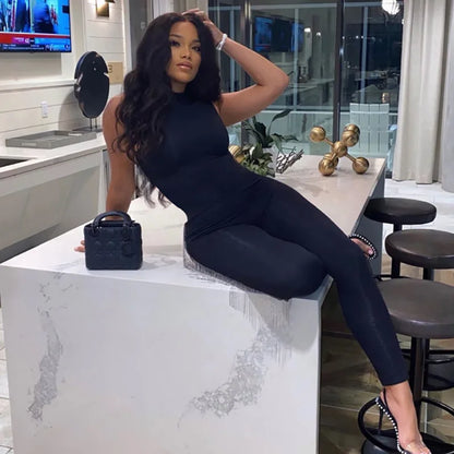 Sleeveless Slim Pencil Jumpsuit | Wovetsa
