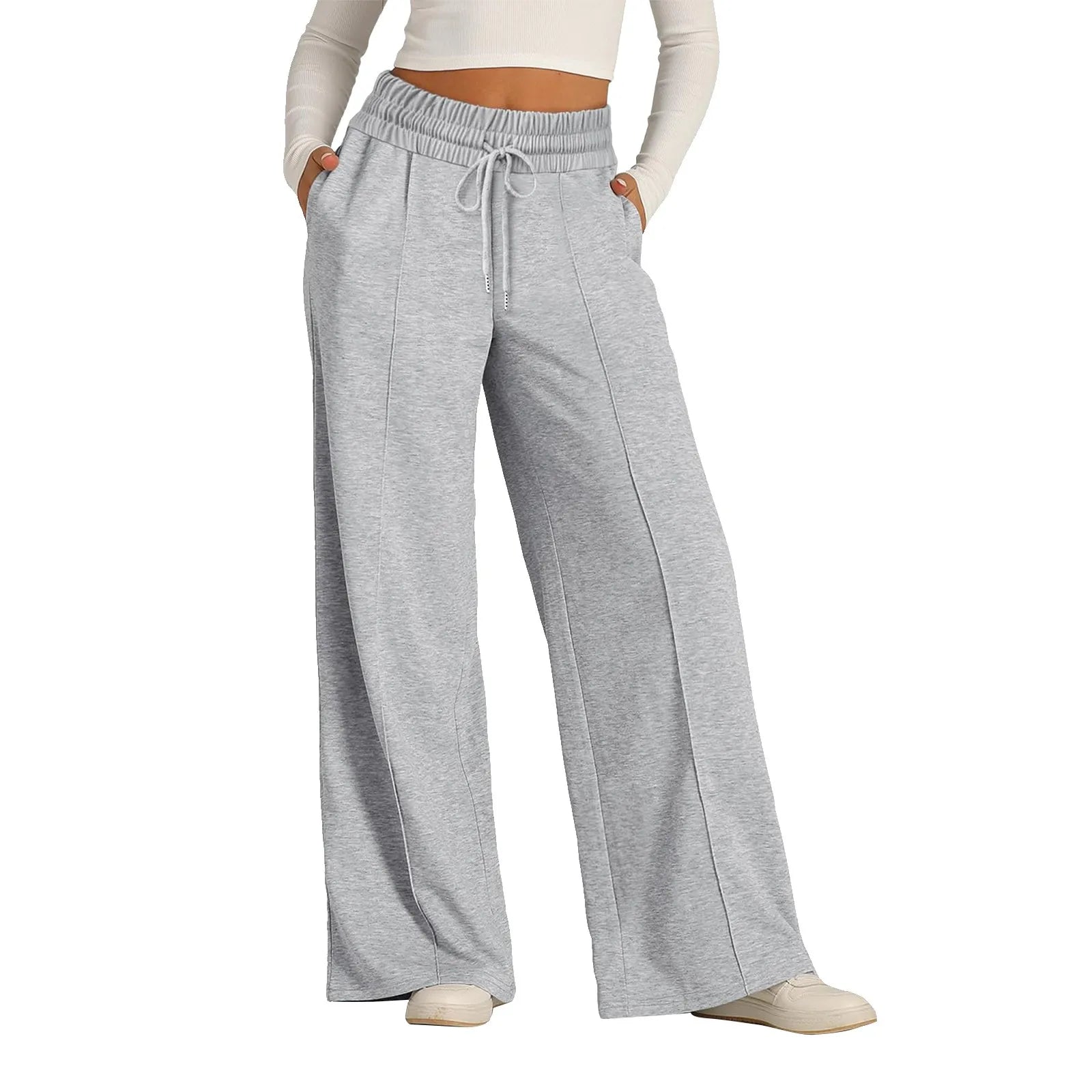 Straight Wide-Leg Jogger Pants | Wovetsa