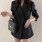 Casual Long Sleeve Suit Jacket Blazer Office Lady Spring Autumn Fashion Elegant Solid Outerwear Coat For Women 2023 Female