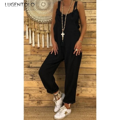 Suspender Loose Overall Jumpsuit | Wovetsa