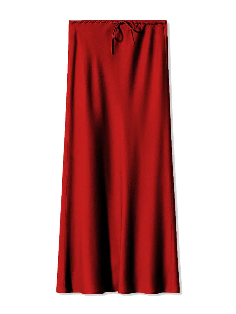 Satin Maxi Skirt | Wovetsa