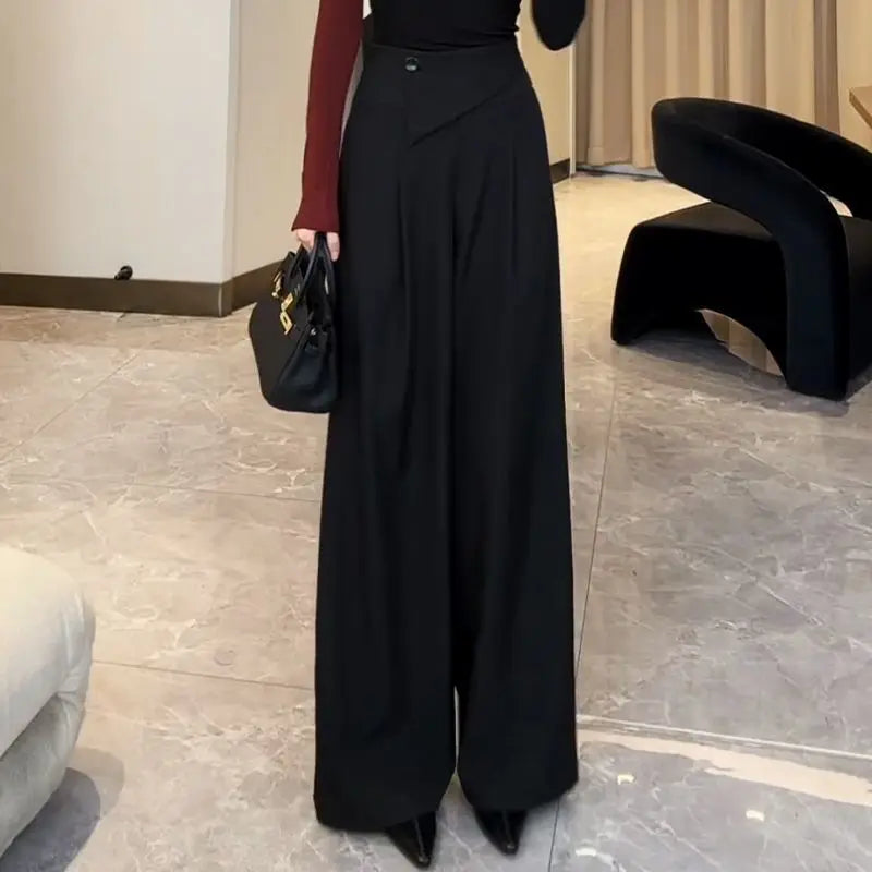 Retro High-Waist Wide Leg Trousers | Wovetsa