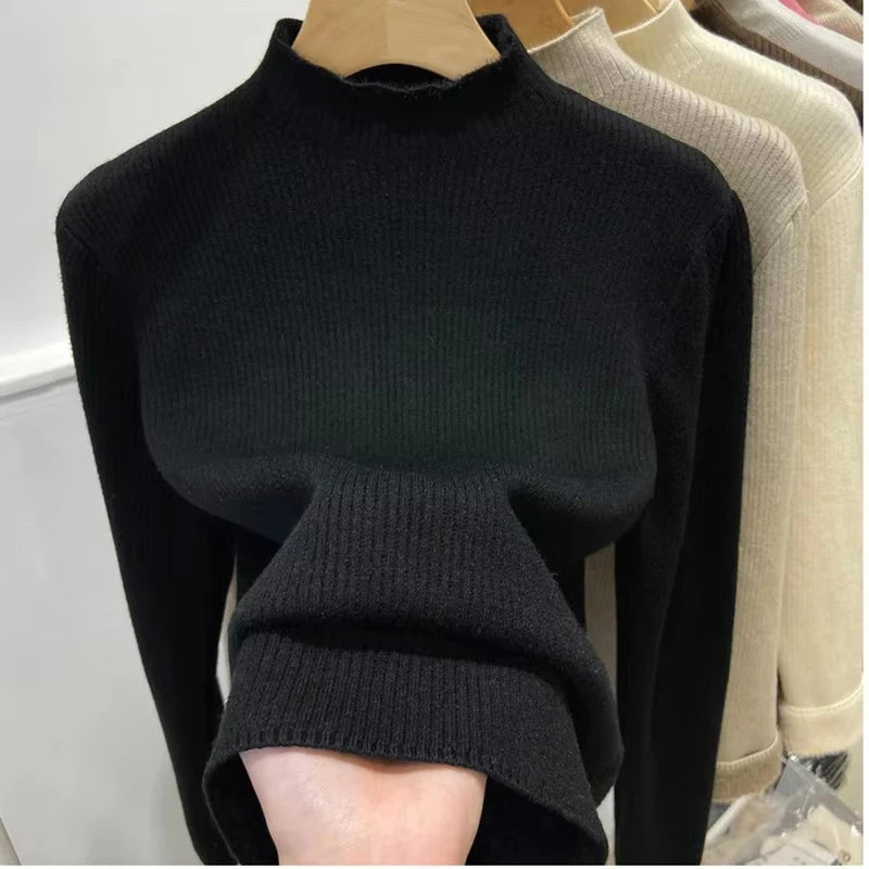 Turtleneck Slim Knit Sweater | Wovetsa