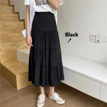 High Waist A-Line Pleated Midi Dress | Wovetsa
