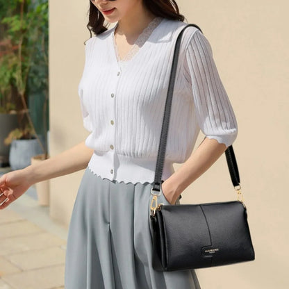 Soft PU Leather Flap Shoulder Bag | Wovetsa