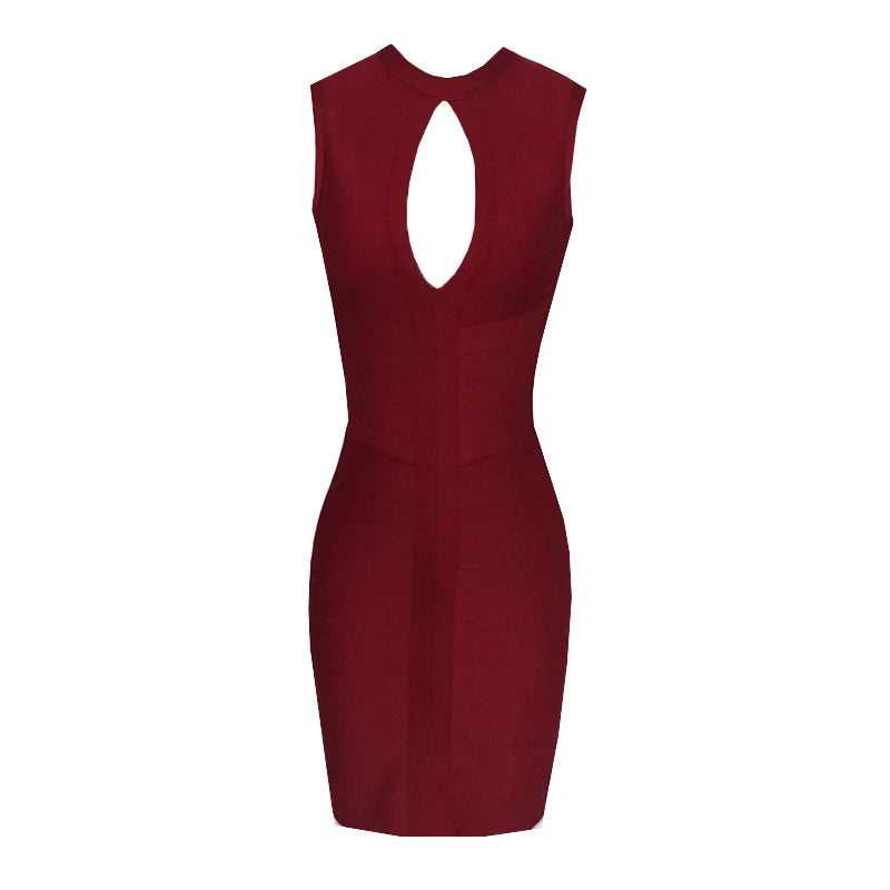Openwork Knit Bodycon Mini Dress | Wovetsa