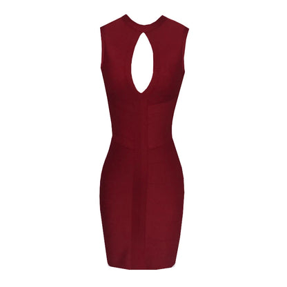 Openwork Knit Bodycon Mini Dress | Wovetsa