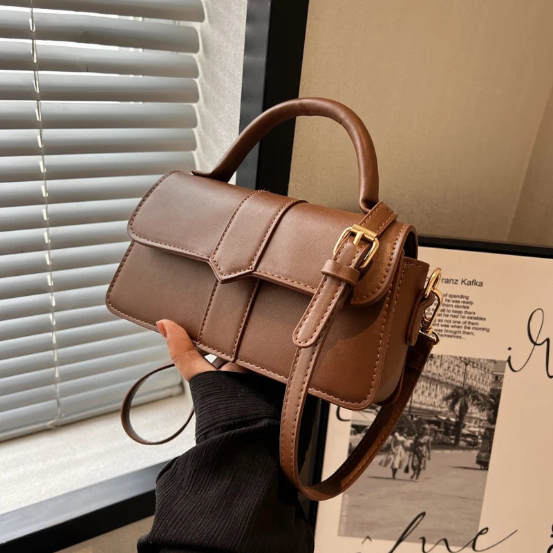 Vintage Square Satchel Shoulder Bag | Wovetsa