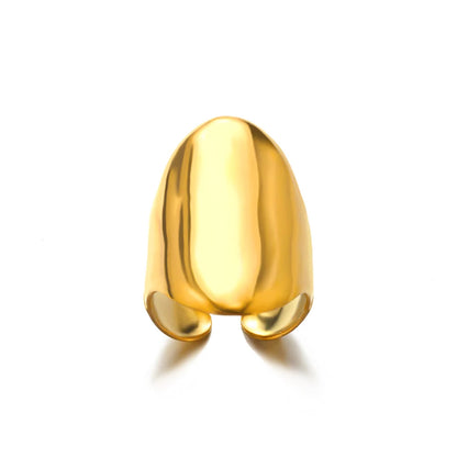 Gold-Tone Stainless Steel Cocktail Ring | Wovetsa