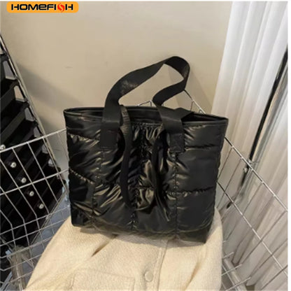 Quilted PU Leather Tote Bag | Wovetsa