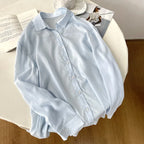 Lyocell Linen Long Sleeve Cardigan Shirt | Wovetsa