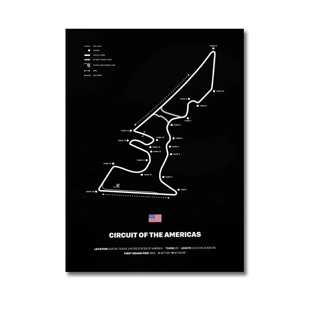Formula 1 Racing Canvas Wall Art Print | Wovetsa