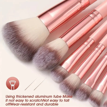 40-Piece Pink Makeup Brush Set with Travel Bag | Wovetsa