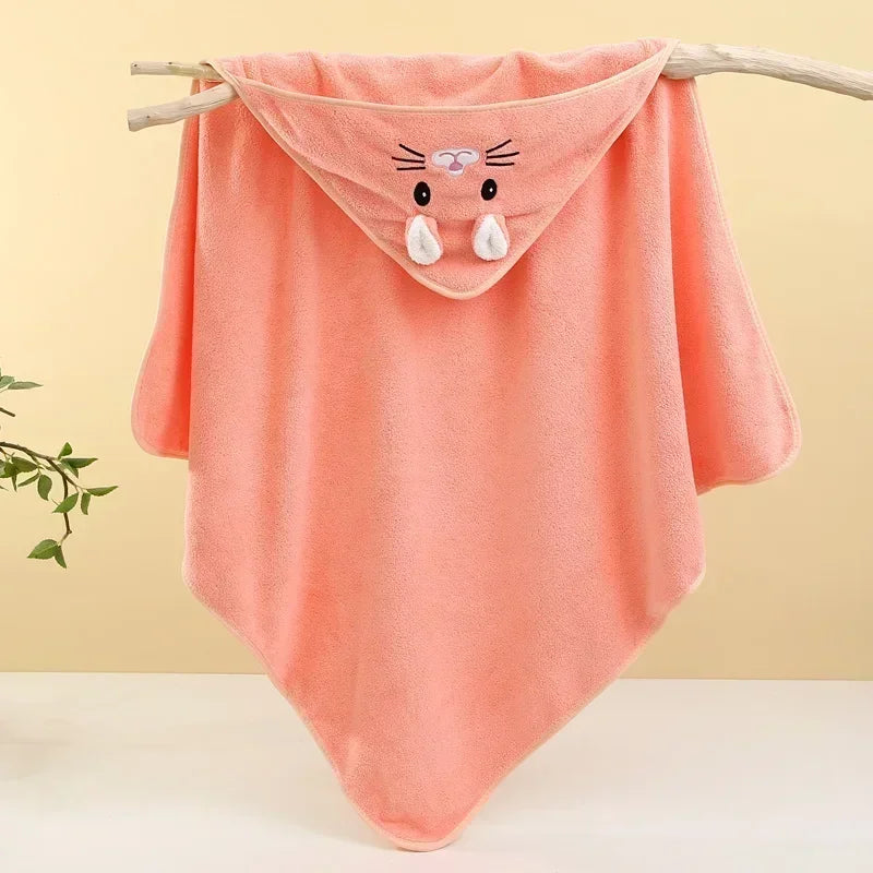 Hooded Baby Bath Towel Soft Absorbent Swaddle Wrap | Wovetsa