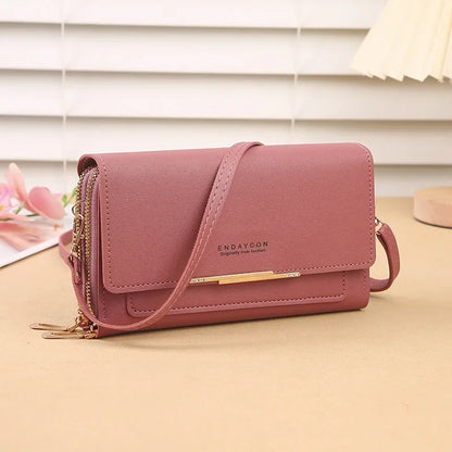 Women’s Mid-Size Wallet Bag – Convertible Shoulder Clutch with Coin Pocket, Multifunctional Design