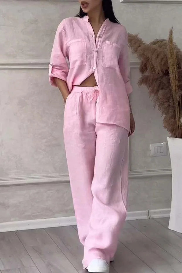 Women's Cotton Linen 2-Piece Set | Wovetsa
