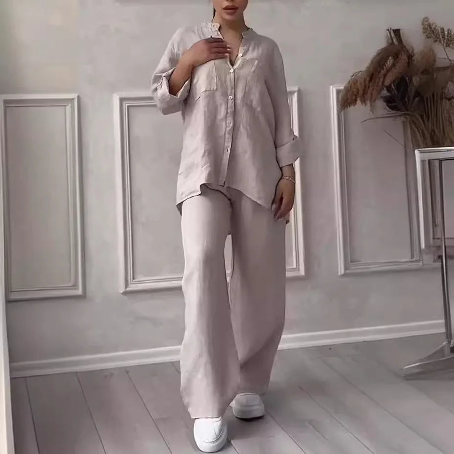 Women's Cotton Linen 2-Piece Set | Wovetsa