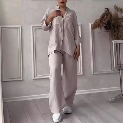 Women's Cotton Linen 2-Piece Set | Wovetsa